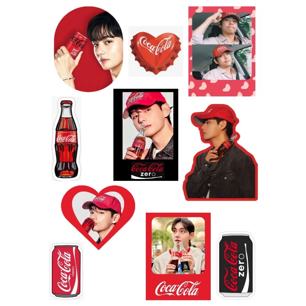 

Stiker pack V (Taehyung BTS) X Coca-Cola
