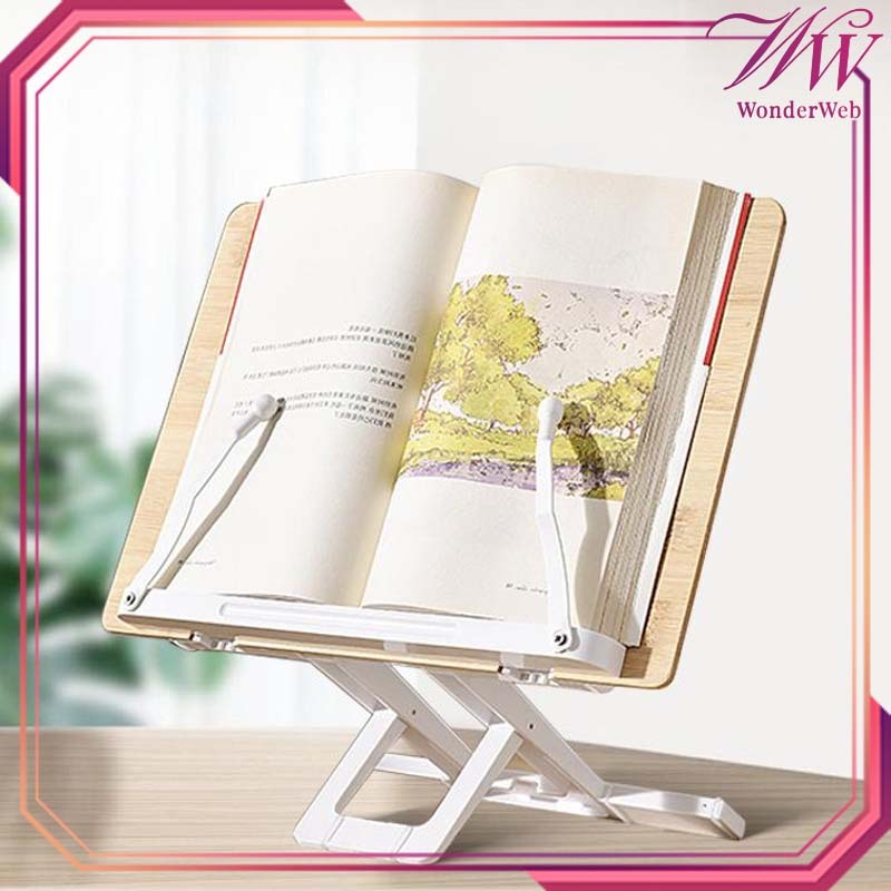 

1set Alat Bacapegangan Buku Berdiri Adjustable Book Stand Reading Holder Portabel Stand Baca Buku
