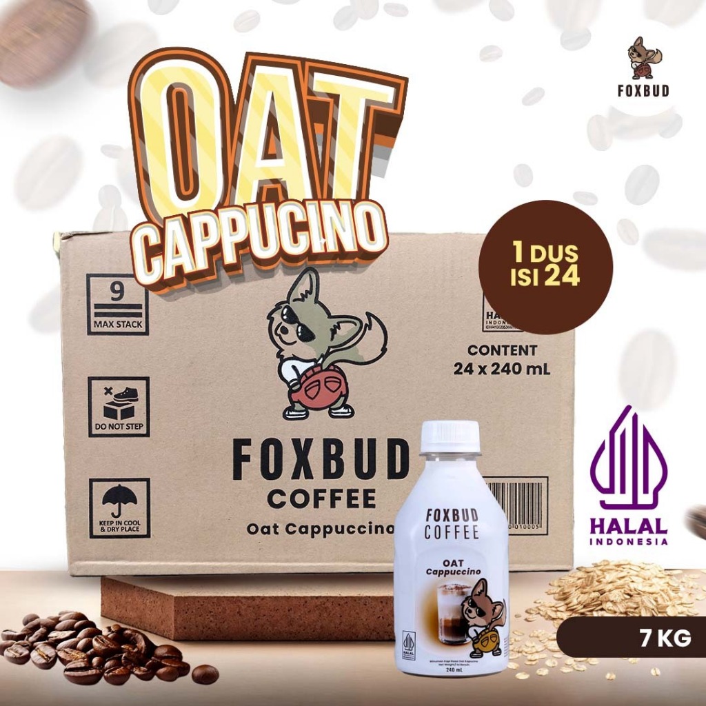 

1 DUS Isi 24 Botol Foxbud Coffee Varian Rasa Oat Cappucino