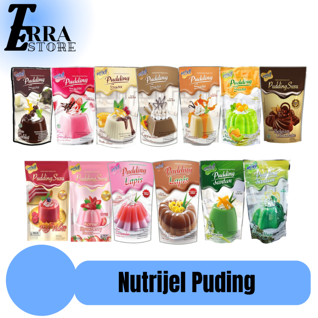 

Nutrijell Puding / Puding Instant Dengan Berbagai Varian Rasa / Puding Susu / Puding Lapis / Puding Santan