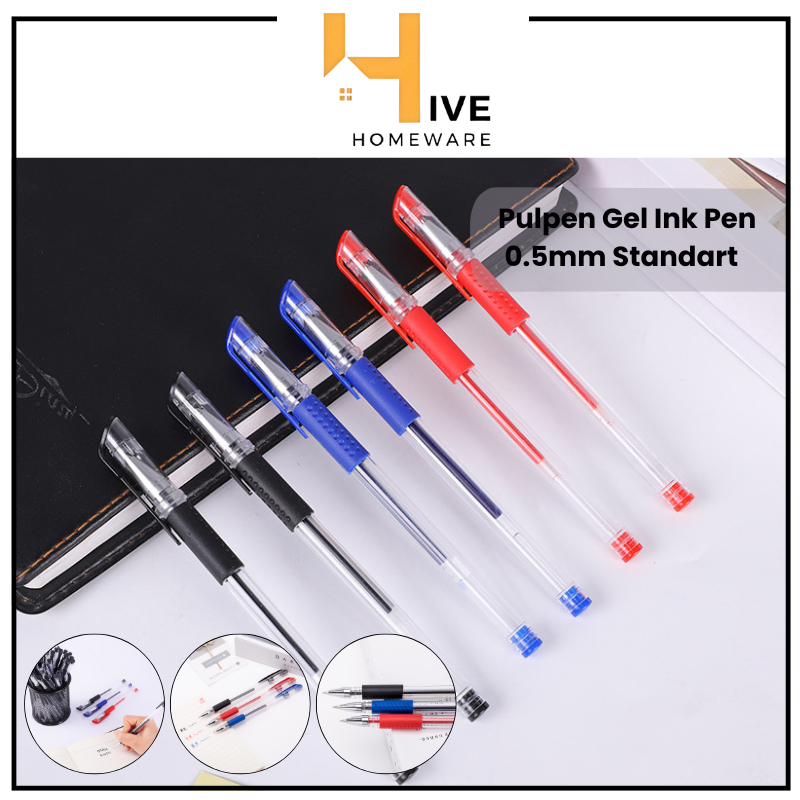 

HIVE Pena Gel / Pulpen Gel Ink Pen 0.5mm Standart 3 Warna Puplen Gel MIMI Alat Tulis Stationary
