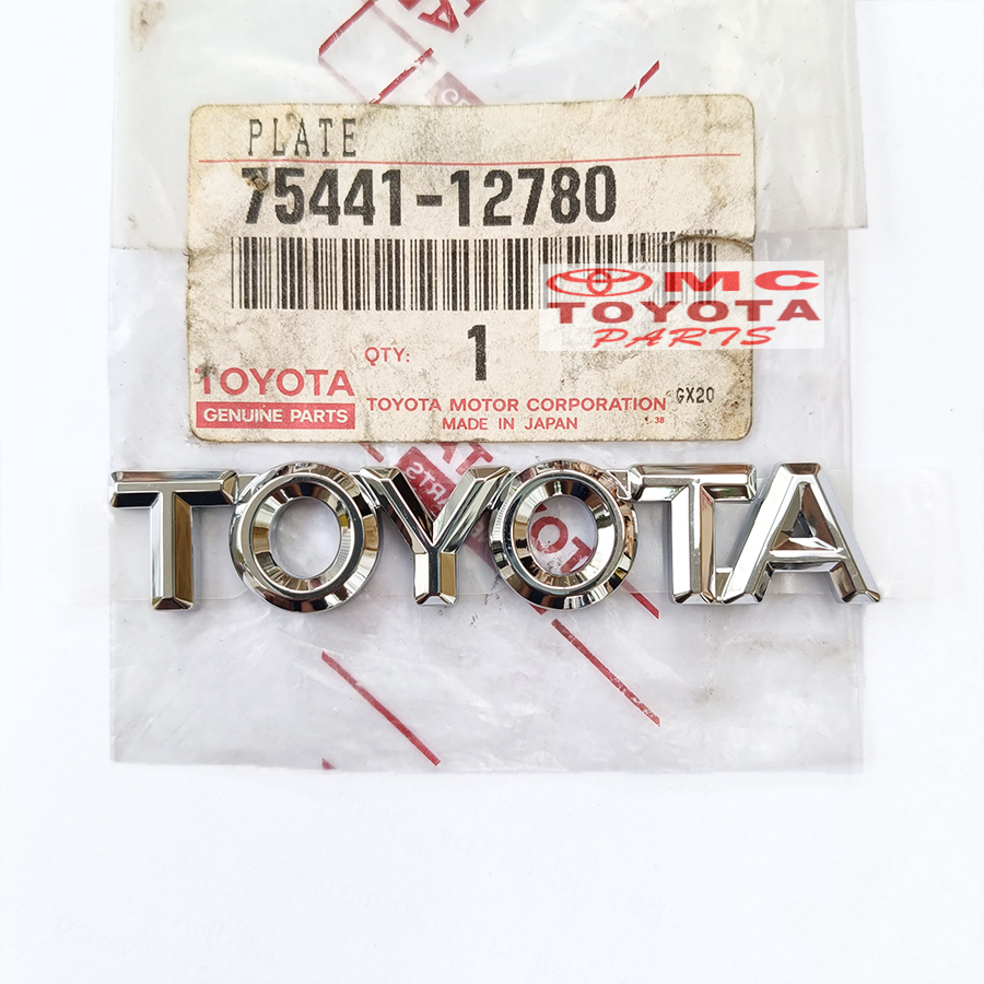 Emblem Belakang Tulisan TOYOTA Chrome Great Corolla All New & Universal Original 75441-12780 Emblem 