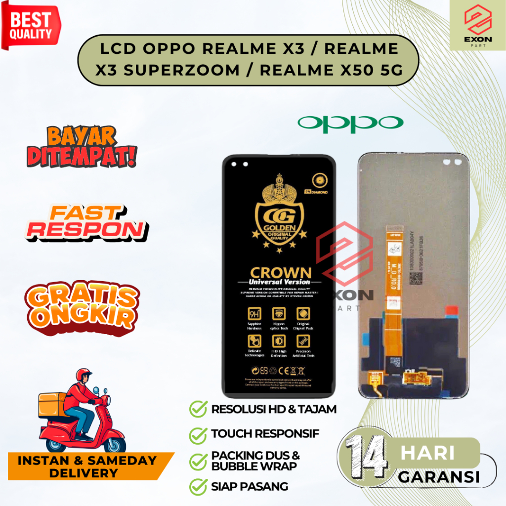 LCD TOUCHSCREEN OPPO REALME X3 / REALME X3 SUPERZOOM / REALME X50 5G FULLSET ORIGINAL