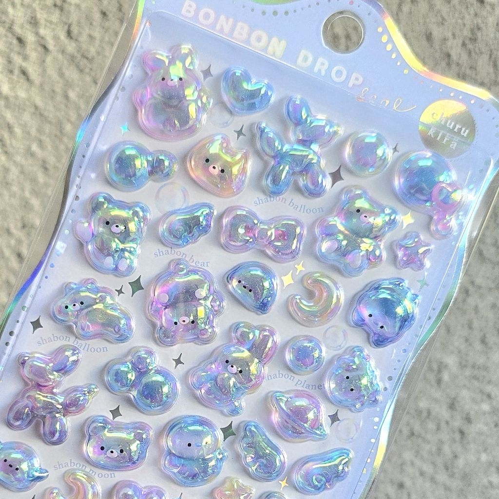 

stiker crystal timbul 3d KKV bonbondrop popseal