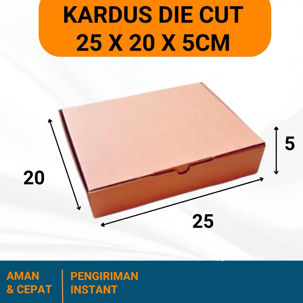 

KARDUS 25x20x5 cm / BOX KARTON CORUGATED DIE CUT E-FLUTE
