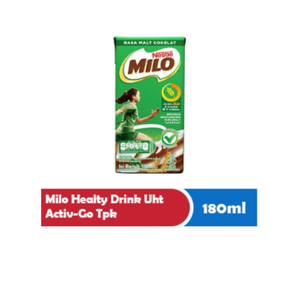 

Milo Healthy Drink UHT Activ-Go 180 ml – Energi Lezat Siap Minum
