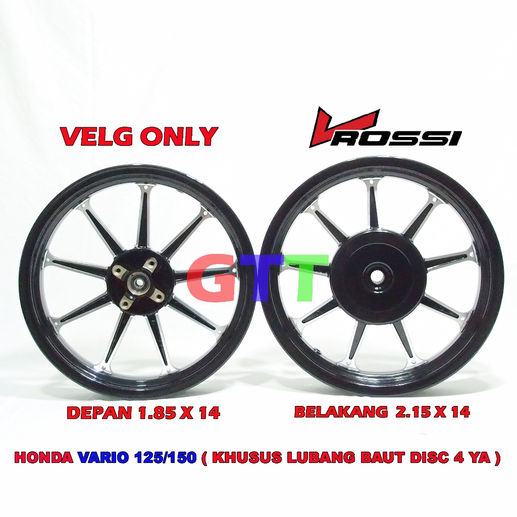 VELG RACING VROSSI TIPE PLUTO HONDA BEAT SCOOPY TAHUN 2010-2016, ALL NEW SCOOPY, GENIO, VARIO 125/15