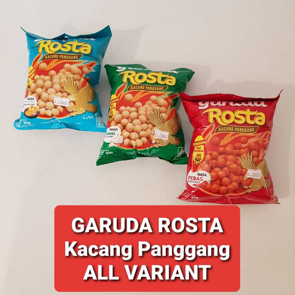 

Garuda ROSTA 95 gr ALL VARIANT / Garuda ROSTA Jagung Bakar Manis 95 gr / Garuda ROSTA Bawang 95 gr / Garuda ROSTA Pedas 90 gr