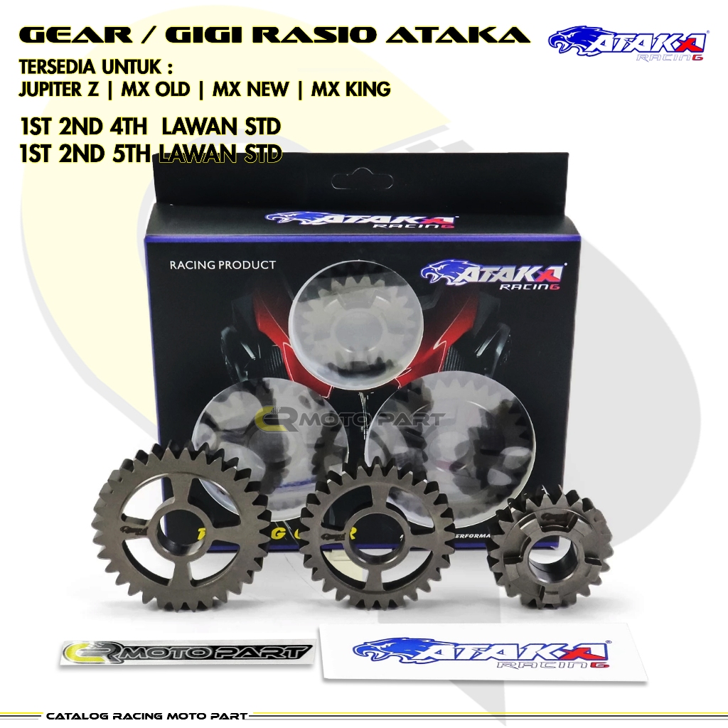 ATAKA Racing Gigi Rasio Jupiter Z Vega R MX New MX Old MX King Lawan Standar STD Gear