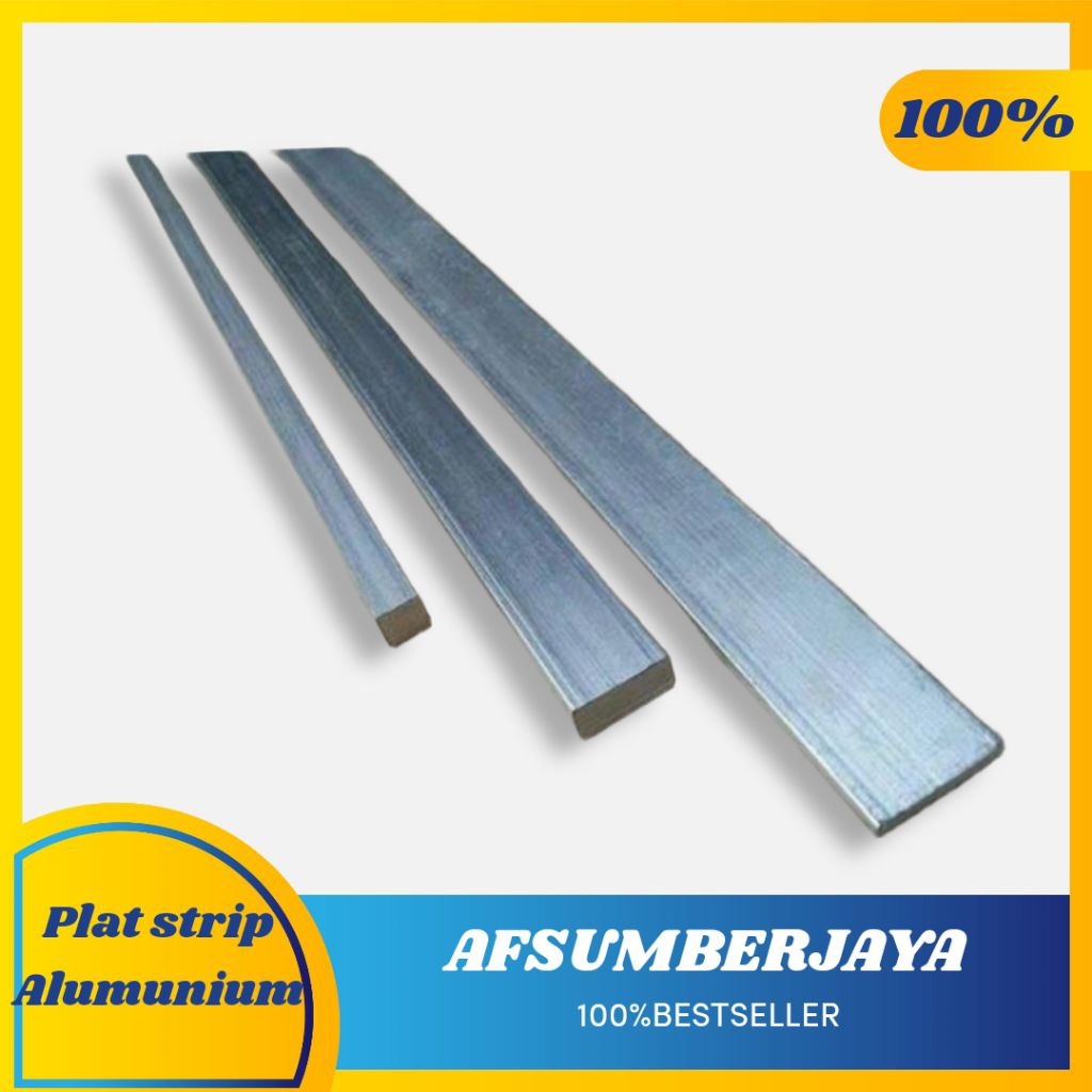 Plat alumunium strip 1mm x 25mm x 6meter - plat strip alumunium