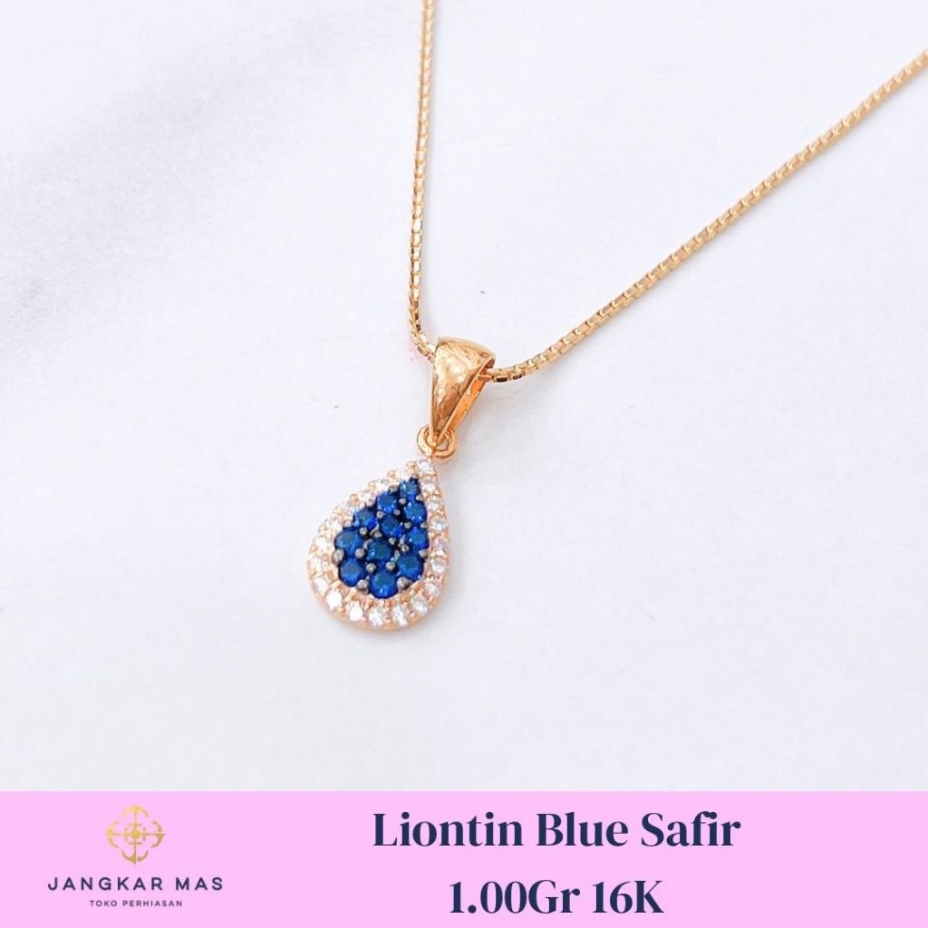 LIONTIN EMAS BLUE SAFIR 16K 1.00GR