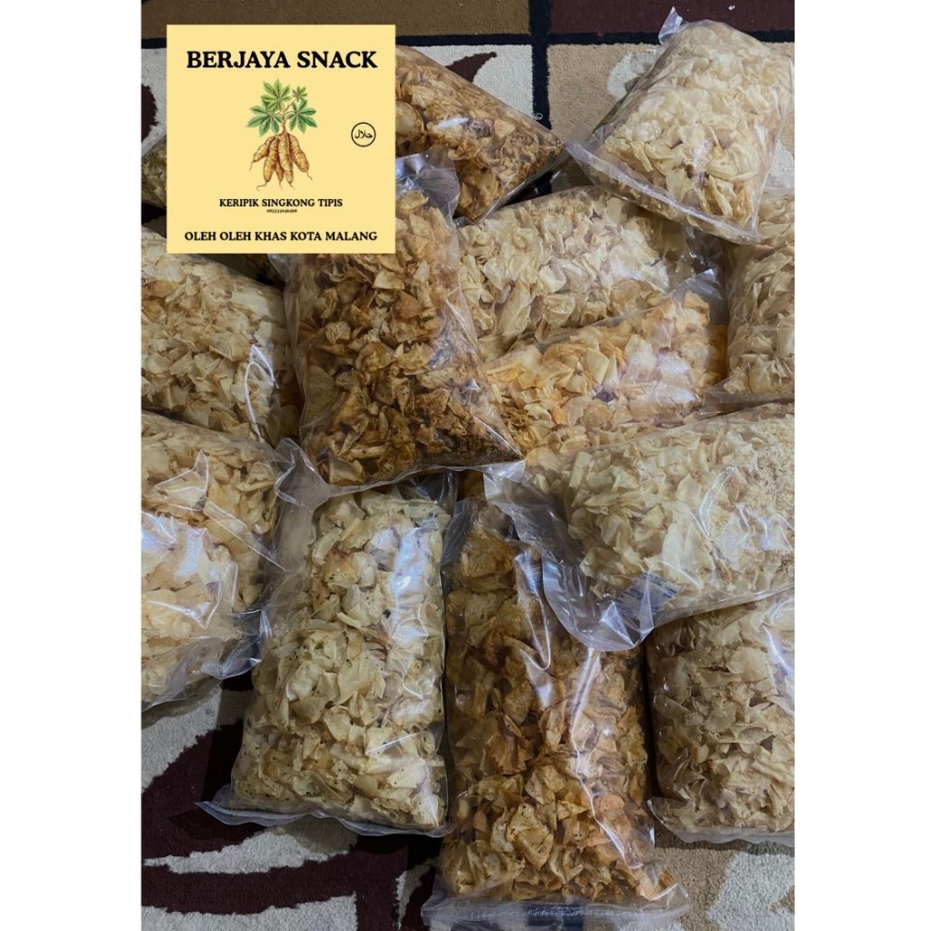 

Keripik Singkong Tipis rasa Asin Bawang 500gram