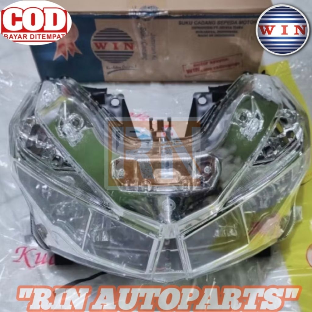 LAMPU DEPAN LED REFLEKTOR HEADLAMP VARIO LED OLD LAMA 125 150 2016-2017 ASLI ORI MERK WIN