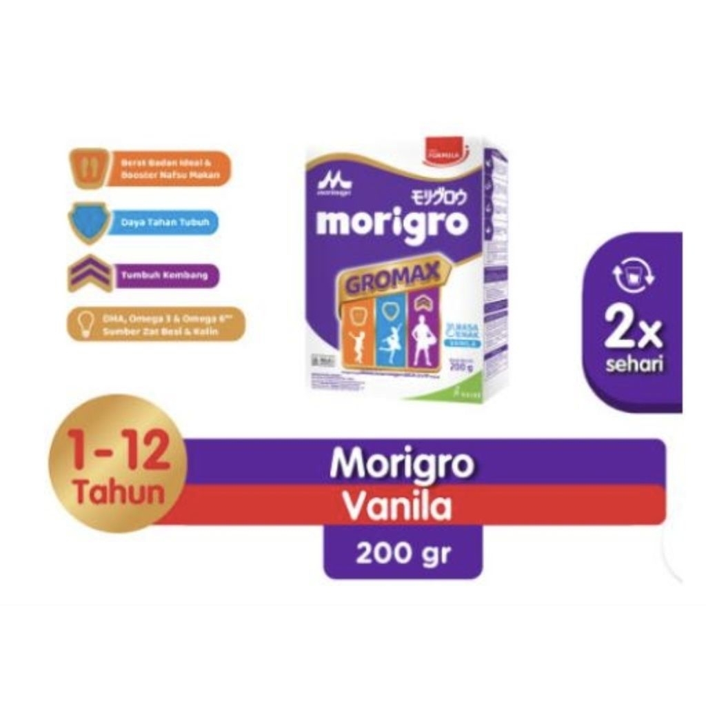 

MORINAGA MORIGRO GROMAX VANILA 200 GR / SUSU ANAK