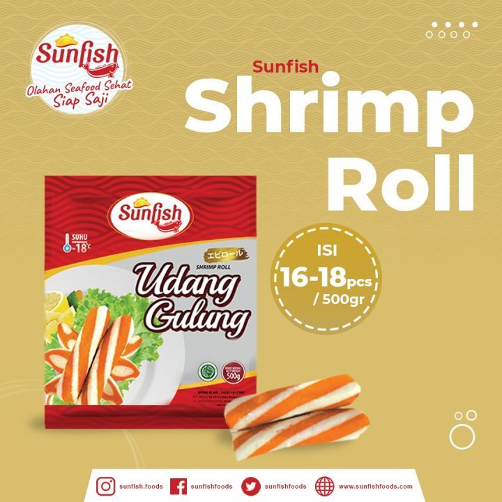 

SHRIMP ROLL 500 GR SUNFISH // INDOMINA TWISTER // UDANG GULUNG