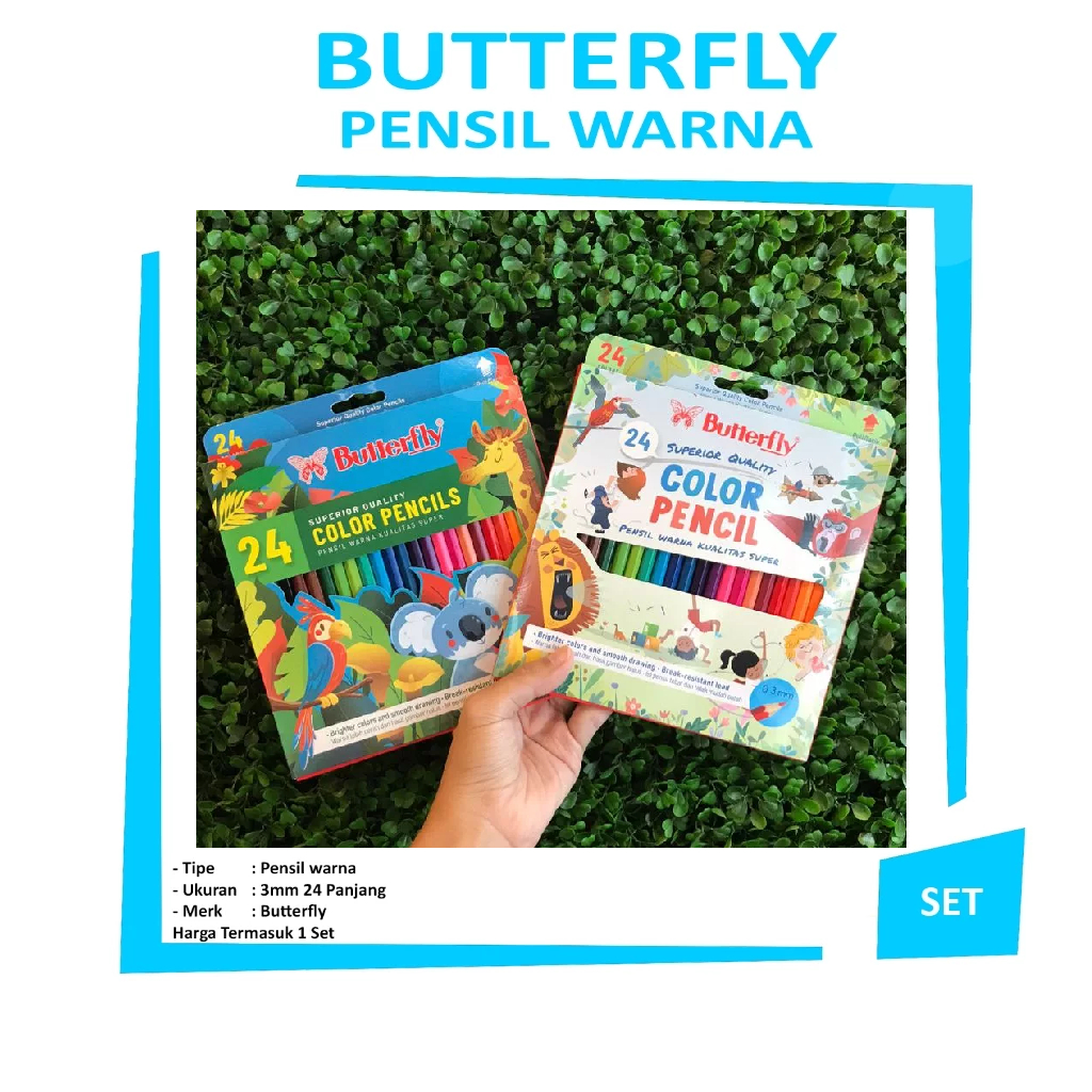 

BN - Butterfly - Pensil Warna Premium 24 Warna Panjang - SET