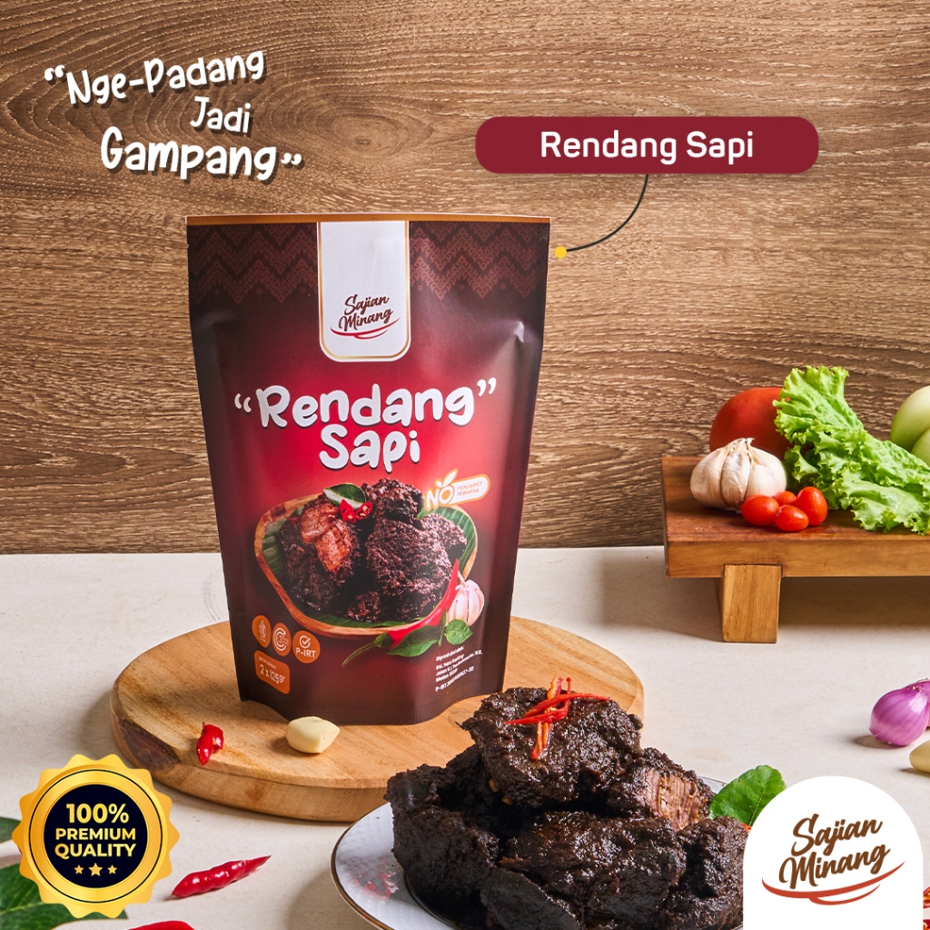 

Sajian Minang - Rendang Sapi Ready to Eat Khas Padang | Lauk Instan Siap Saji