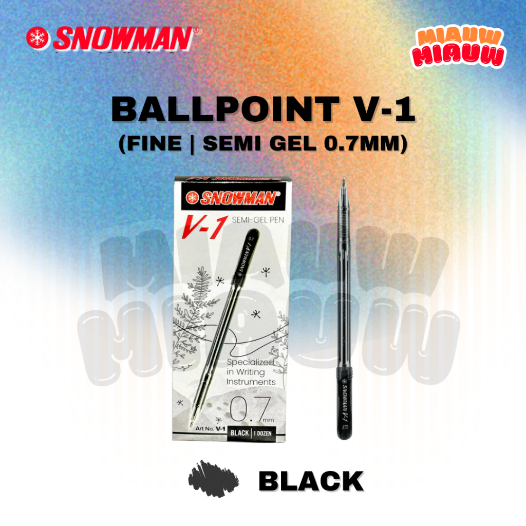 

Ballpoint Pen Snowman V-1 Semi Gel Fine 0,7mm | Bolpen/ Pulpen Original