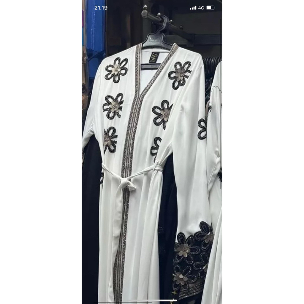 Abaya Mesir - Abaya Motif Bunga Mewah