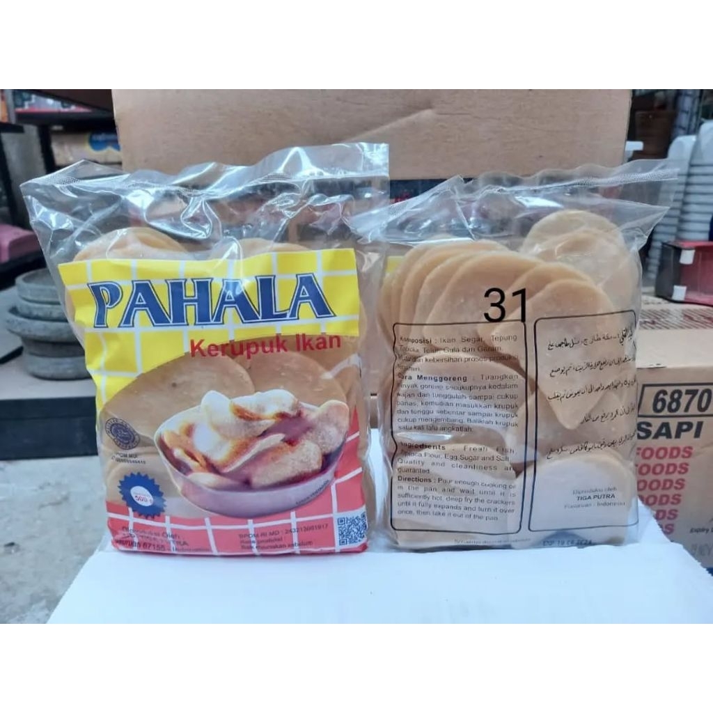 

Kerupuk udang Pahala berat 500gram.