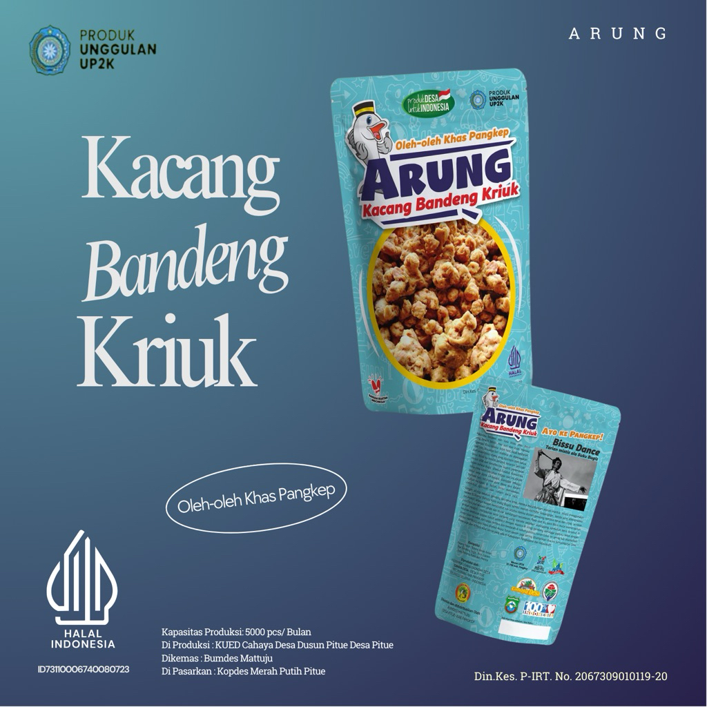 

Kacang Bandeng Kriuk ARUNG Khas Pangkep
