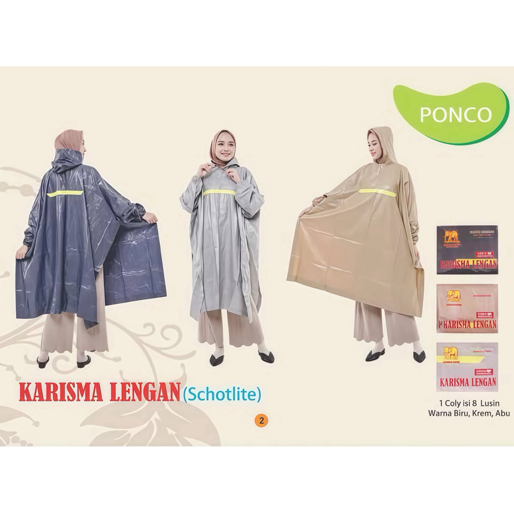 Jas Hujan Ponco Lengan Karisma Elephant Brand. 100% Asli.