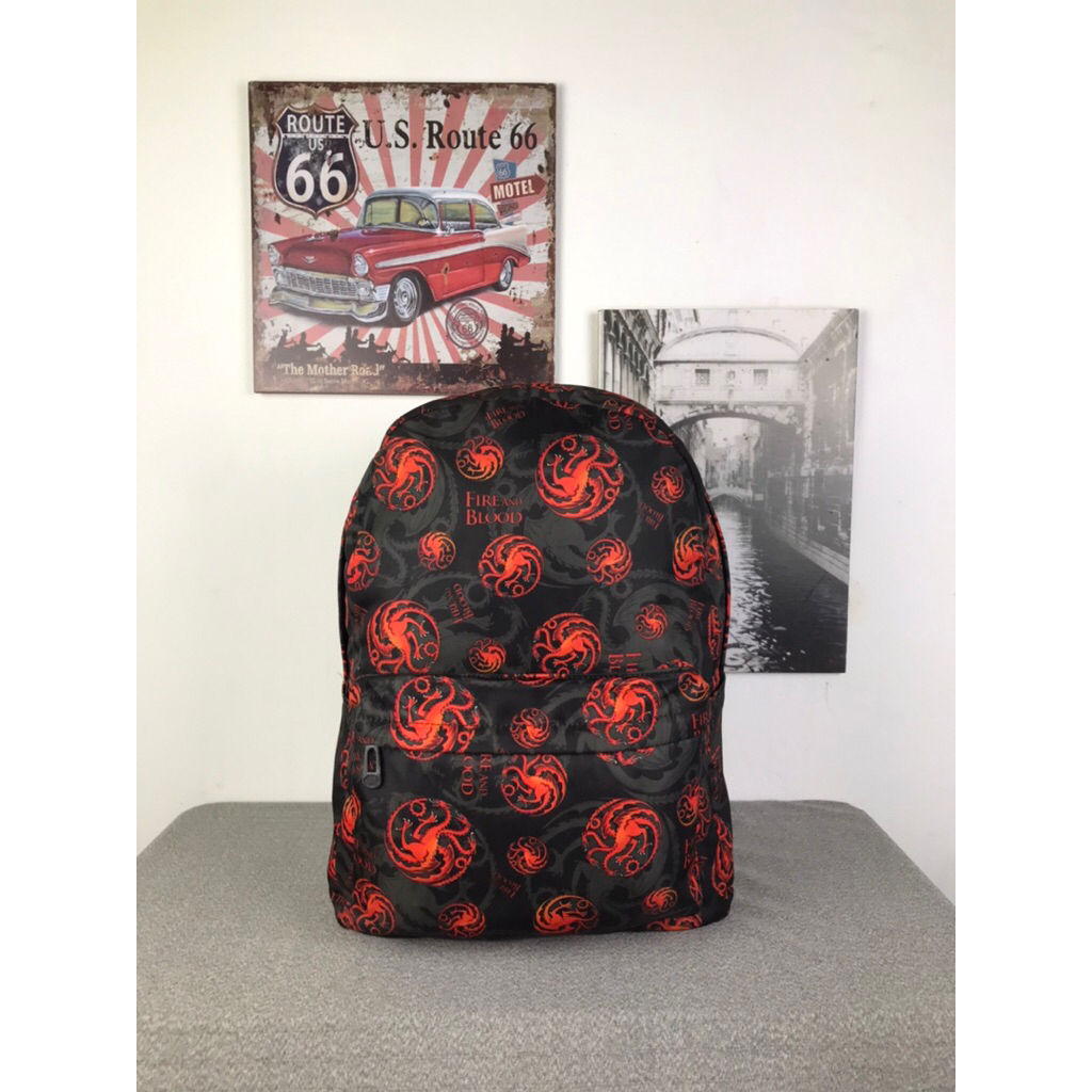 Fire and blood Backpack tas ransel 030825