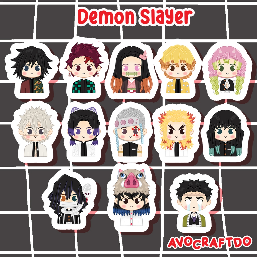 

[ AVOCRAFTDO ] Sticker Pack Demon Slayer Kimetsu No Yaiba die cut