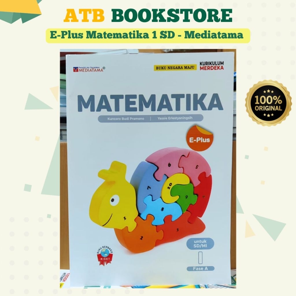 Buku E-Plus Matematika Kelas 1, 2, 3, 4, 5, 6 SD/MI Kurikulum Merdeka - Mediatama