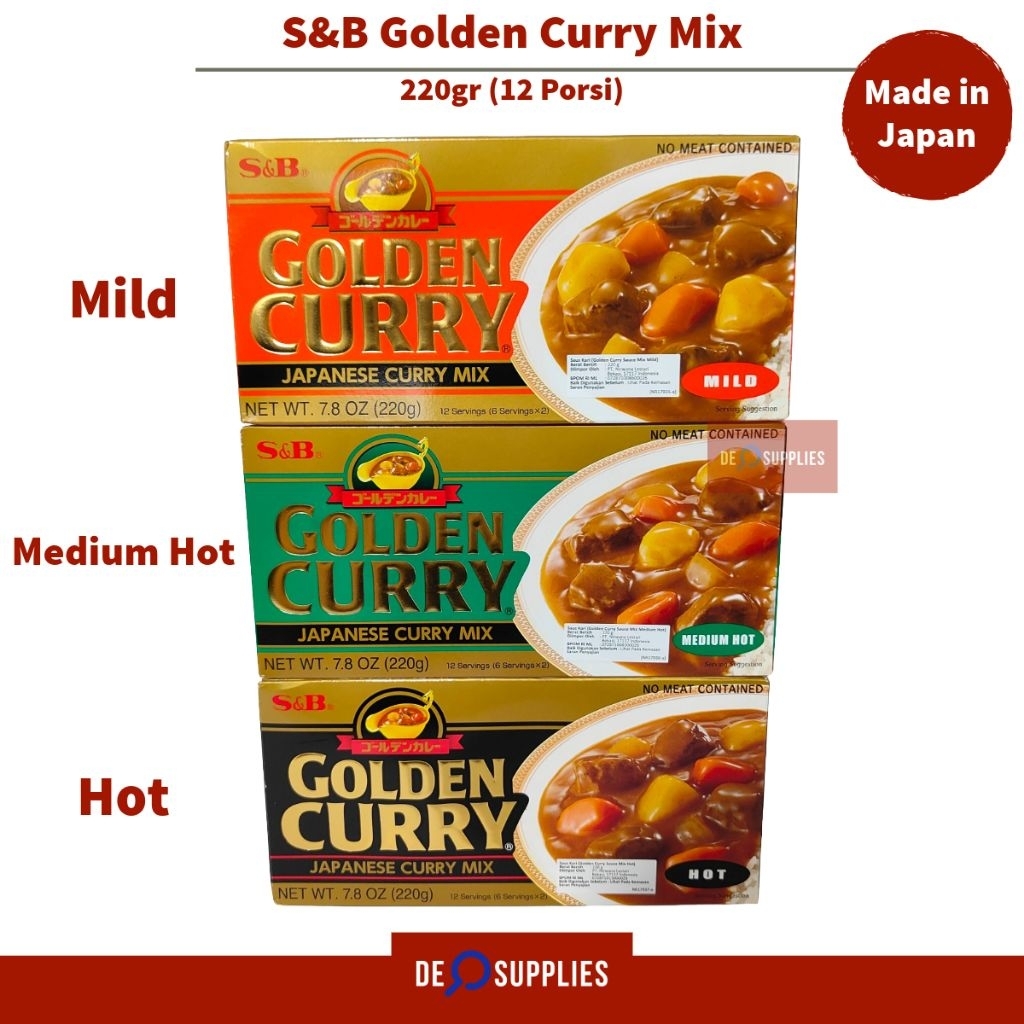 

S&B Golden Curry 220gr - Japanese Curry Mix Saus Kari Bumbu Jepang 12 Porsi