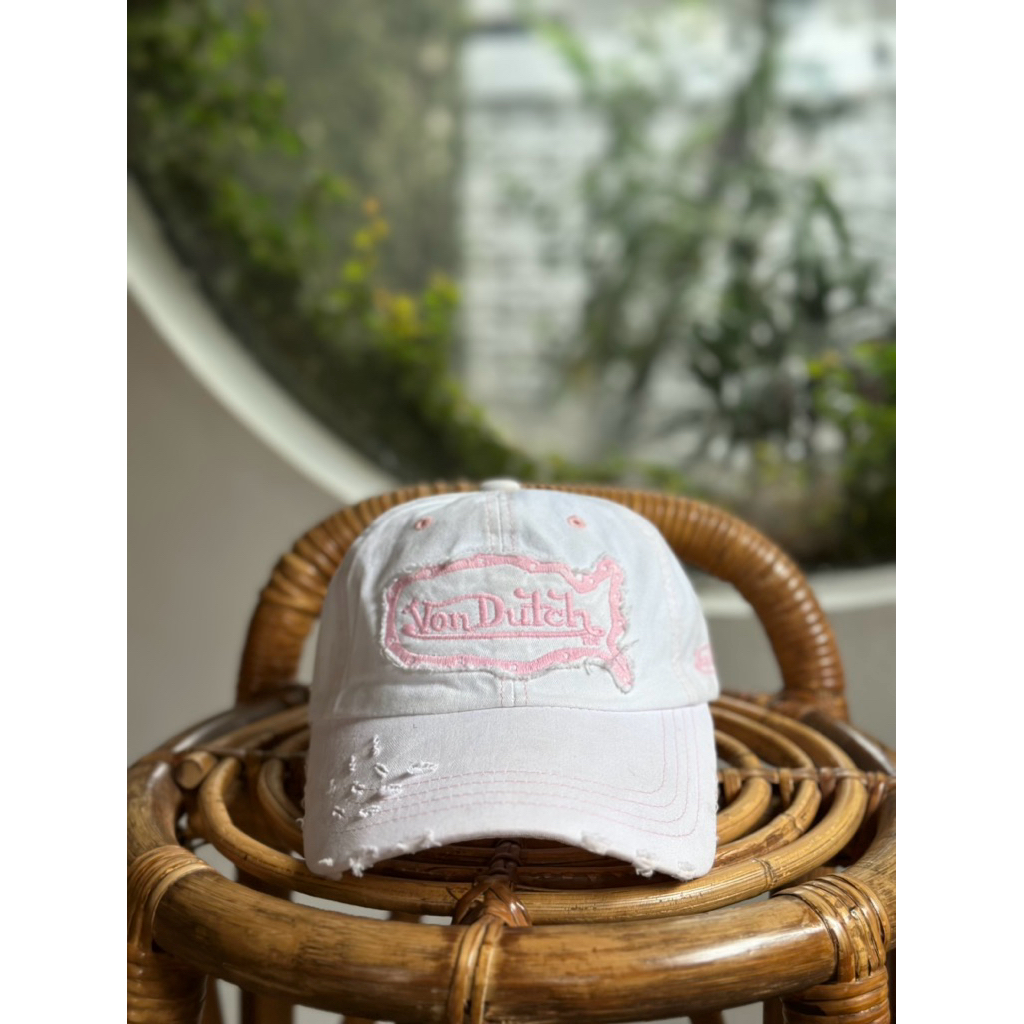 von dutch cap white pink size free adjustable