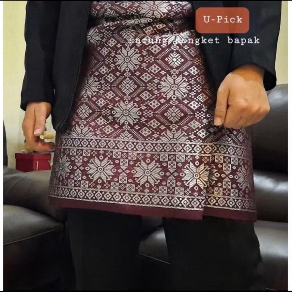 Sarung Songket Bapak / Songket Melayu Siap Pakai / Kain Songket Adat Melayu / Sarung Songket / Kain 