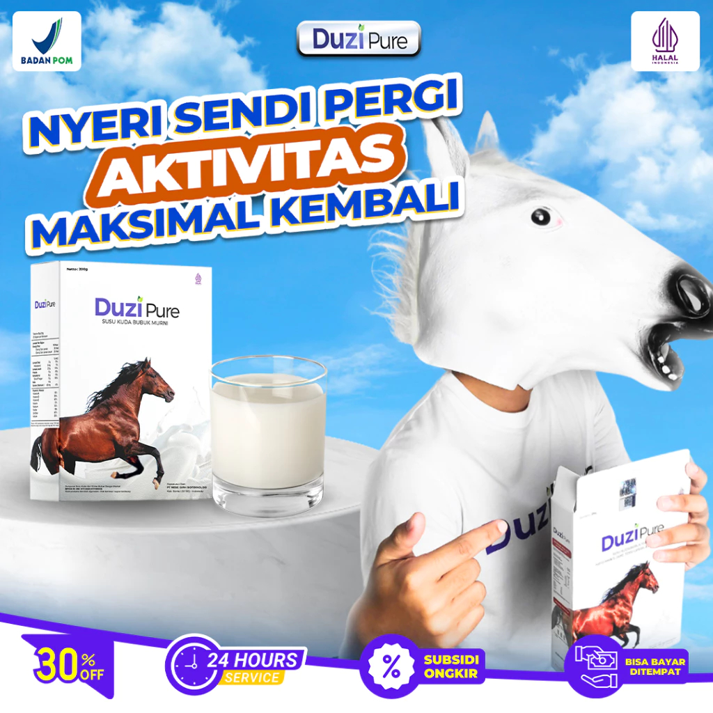 

Duzi Pure - Susu Kuda Lombok Bubuk 200 Gram 1 Box