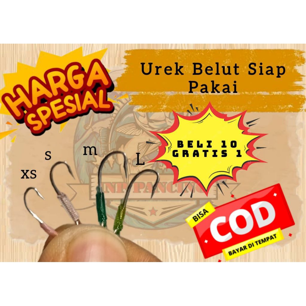 Kail Pancing Belut Siap Pakai - Urek Belut Sawah - Urek Belut Rawa