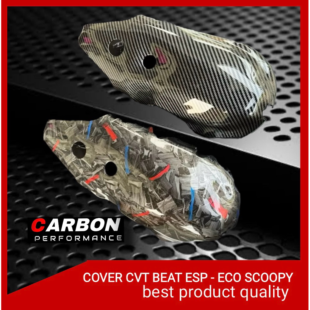 COVER CVT BEAT ESP CVT SCOOPY ESP CARBON DAN FORGED 2016-2019▪️Cover Cvt beat esp carbon Cover Cvt b