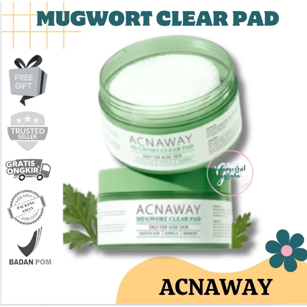 ~GVN~ ACNAWAY MUGWORT ACNE CLEAR PAD EXFOLIATING – EXFOLIATION PAD UNTUK KULIT SENSITIF & BERJERAWAT