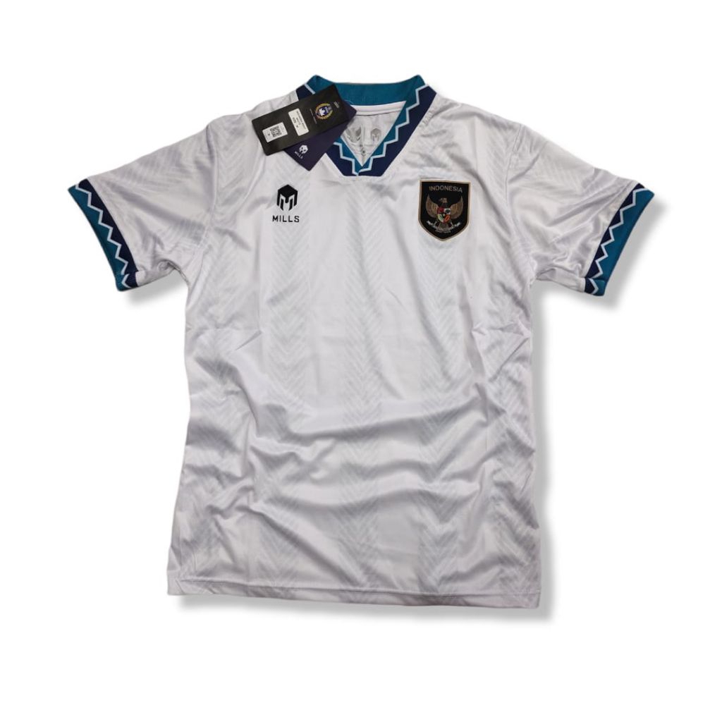 Jersey baju bola pria wanita dewasa negara timnas Indonesia mills Away
