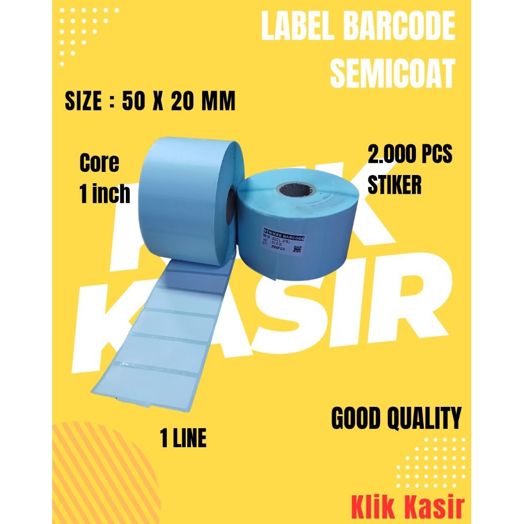 

Label barcode sticker uk. 50 x 20 / Sticker barcode harga / Sticker barcode