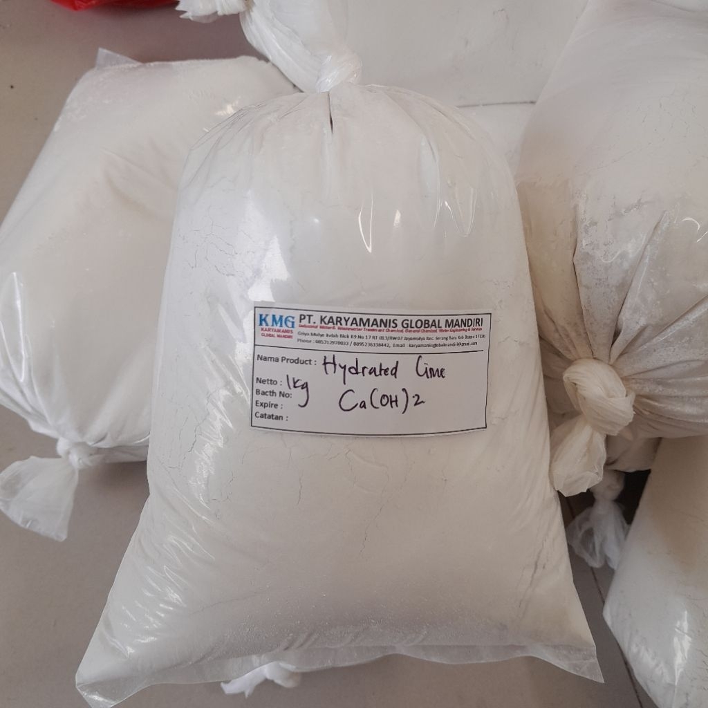 Hydrated Lime/Ca(OH)2/Kalsium Hidroksida Premium Quality Putih&Halus