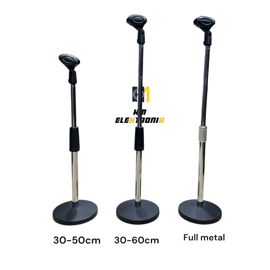 Stand Mic duduk / Tiang Mic Stainless Holder microphone