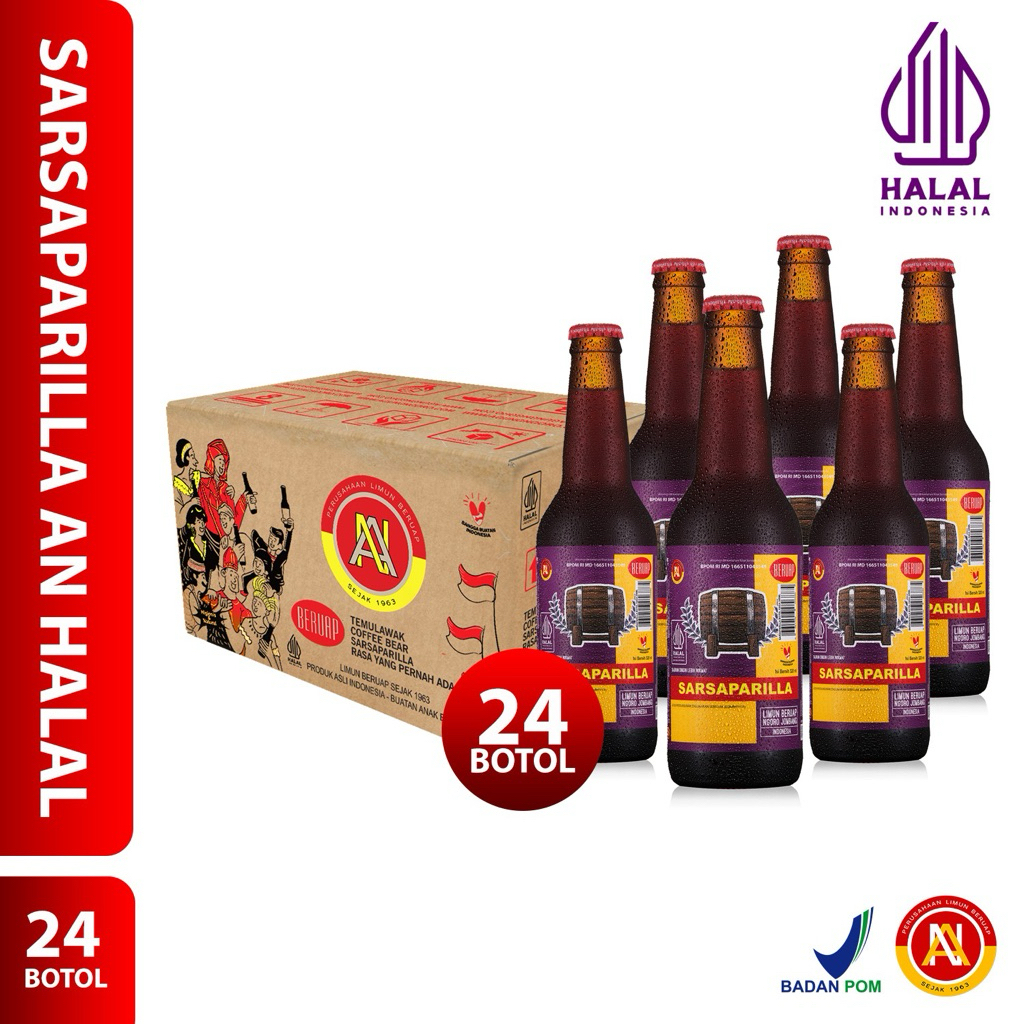 

Sarsaparila | Non Alkohol | HALAL | 1Dus | Isi 24Botol |
