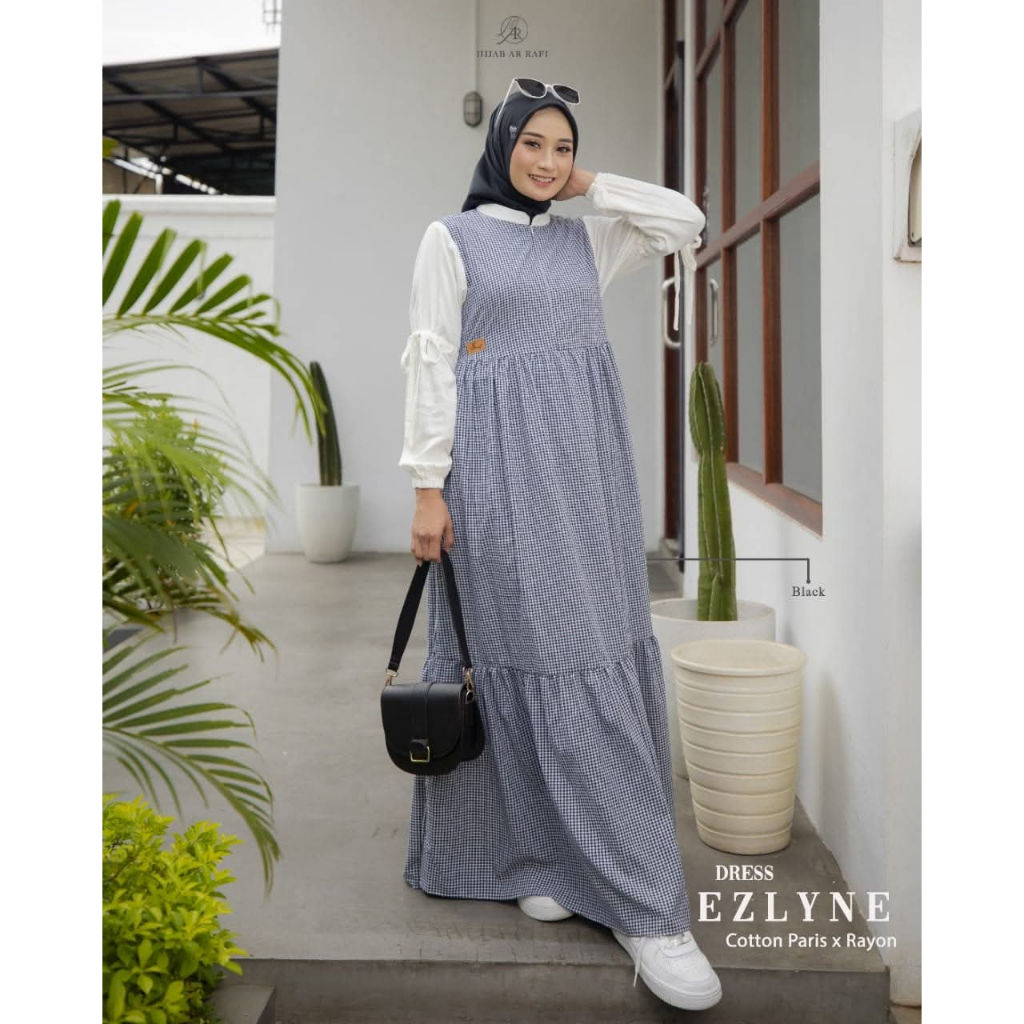 EZLYNE dress arrafi - dress arrafi - dress rayon premium - LD110cm. GAMIS ARRAFI. GAMIS SANTAI ELEGA