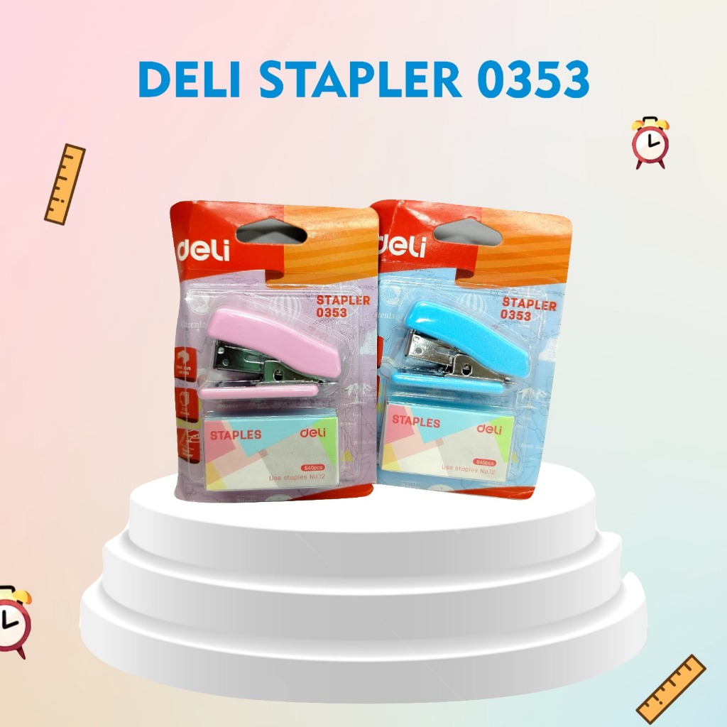 

DELI STAPLER E0353/Deli Hekter Stapler Mini Lucu Set Staples No.10- E0353