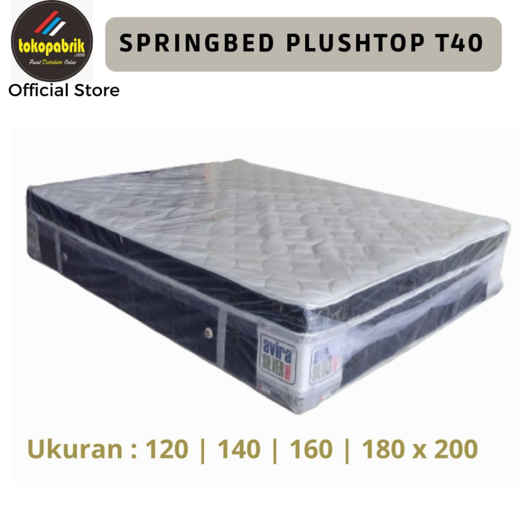 Spring Bed Plushtop Avira Tebal 40Cm Kasur Springbed Double Busa Springbed Murah Garut Tasikmalaya