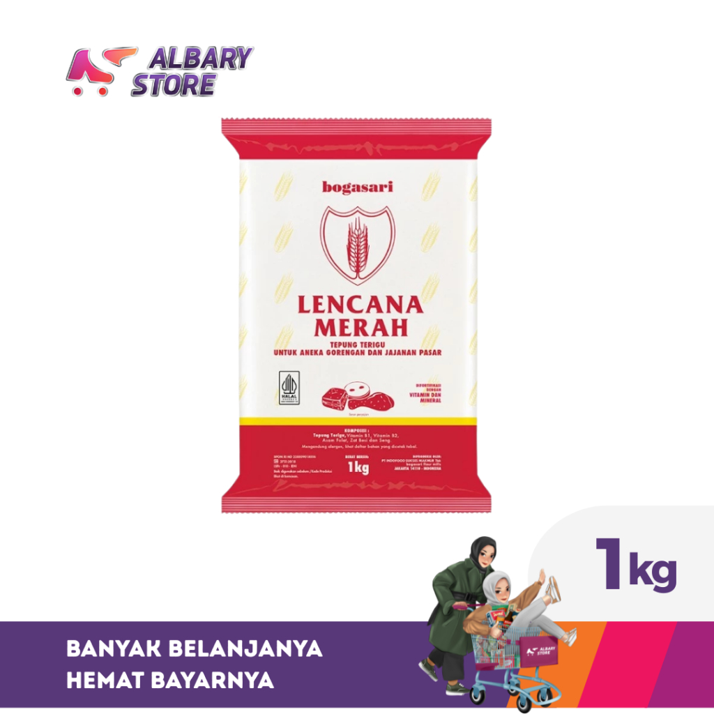 

Bogasaari Lencana Merah Tepung Terigu Bening 1 kg