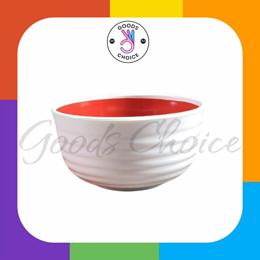 Mangkok Ramen Ulir 568 SR / Mangkok Ramen Merah Putih