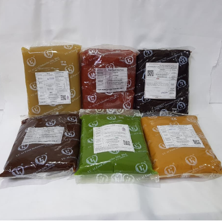 

YU-AI FILLING PASTE / PASTA ISIAN ROTI/ISIAN KUE BULAN Kacang Merah/Rose Flower/ Kurma/ Durian/Pandan/Lotus 1kg