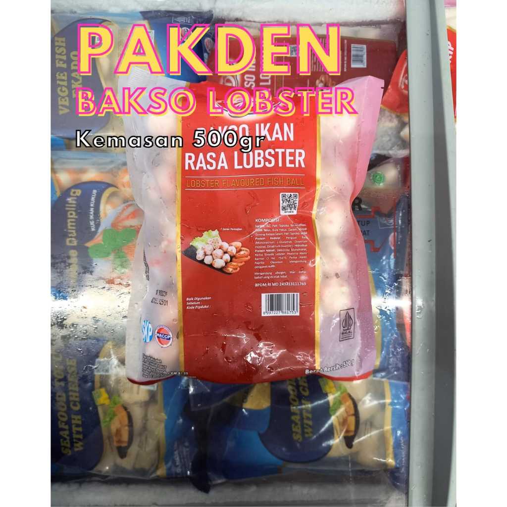 

Frozenfood PAKDEN Bakso Ikan Rasa Lobster 500gr