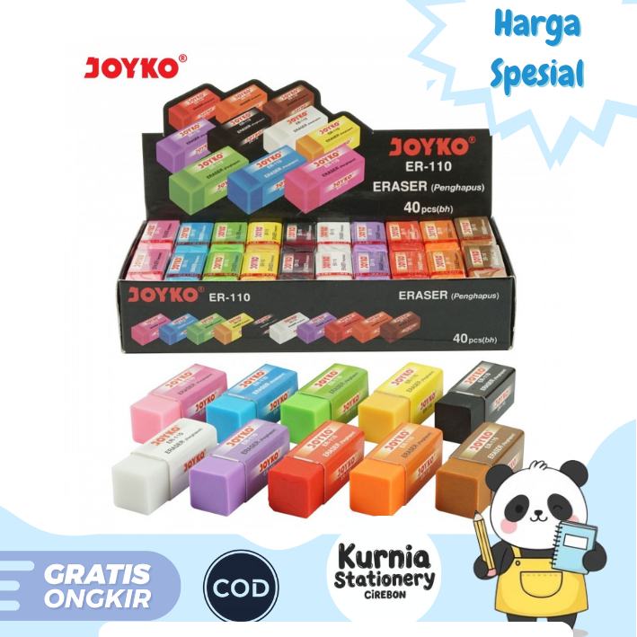 

Joyko Penghapus Eraser Color ER-110 Warna-Warni Kecil (Satuan)