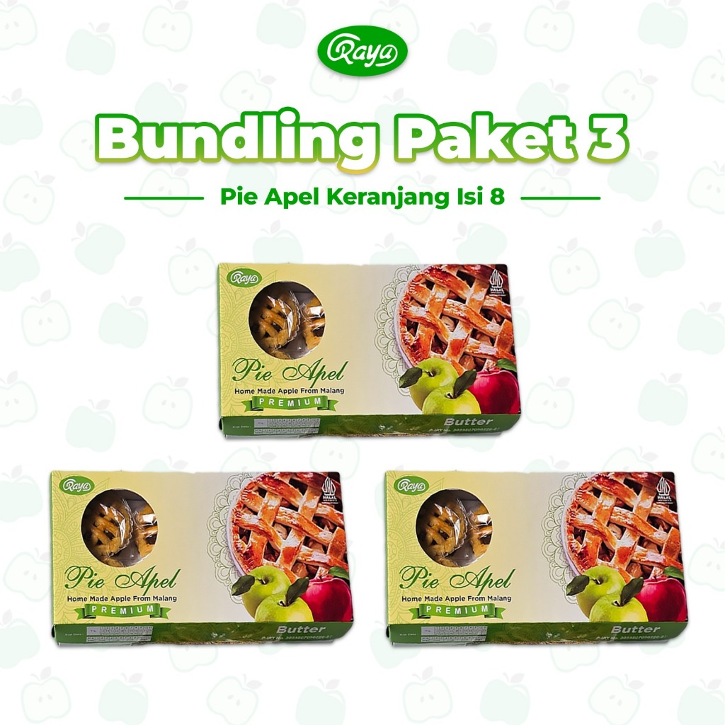 

Apple Pie Paket Bundling 3 / Bundling 5 – Pai Apel Keranjang Kue Premium Oleh-Oleh Khas Malang